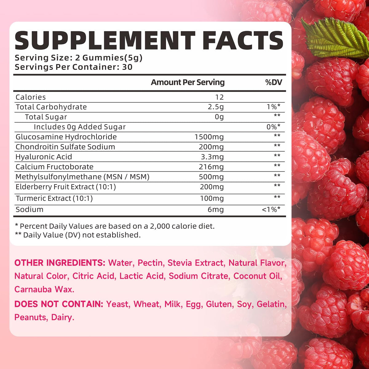 Sugar Free Glucosamine Chondroitin MSM Gummies 60 Count M6684