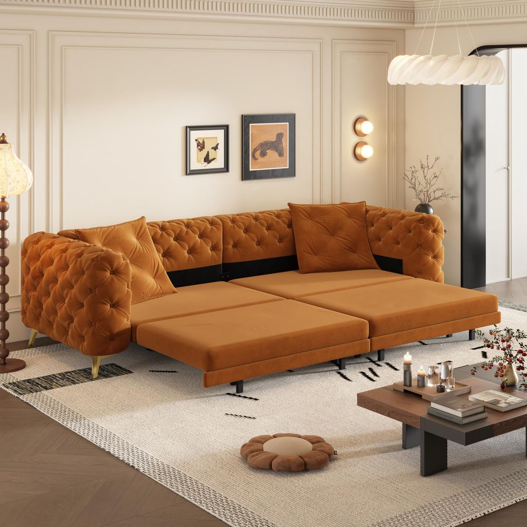 King 3 in 1 Convertible Sleeper Sofa with Ottoman P942730