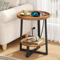 Round Side Table with Charging K926962