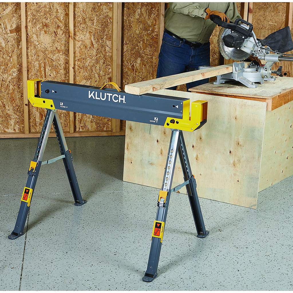 32in. Adjustable Steel Sawhorse 1300-Lb. Capacity E362