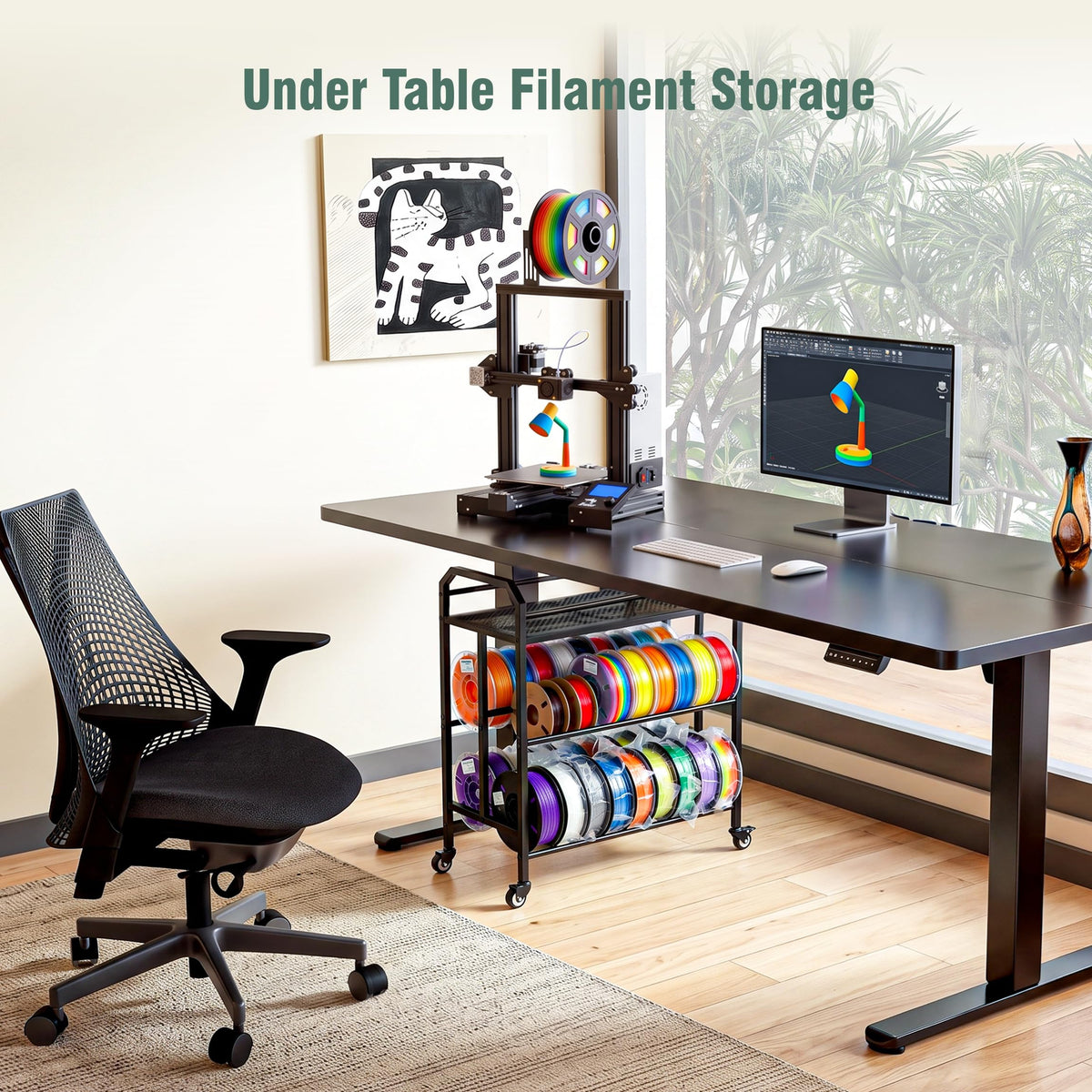 Filament Storage Rack with Wheels H80820