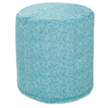 Teal Indoor/Outdoor Bean Bag Ottoman Pouf R4986