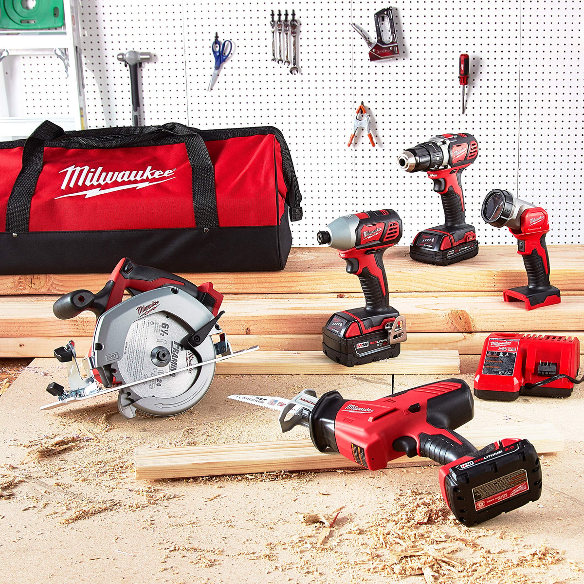 18 Volt Lithium-Ion Cordless Combo Kit 5 Tool J482